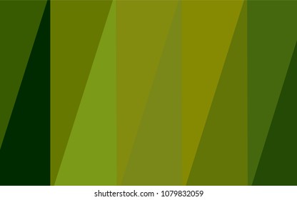 Dark Green, Yellow vector abstract mosaic backdrop. Triangular geometric sample with gradient.  Brand-new design for your business.