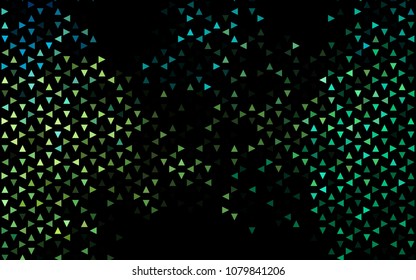 Dark Green, Yellow vector abstract colorful background, which consist of triangles. Pattern with colored triangles on white background.
