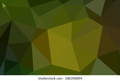 Dark Green, Yellow vector abstract polygonal template. Colorful abstract illustration with triangles. Pattern for a brand book's backdrop.