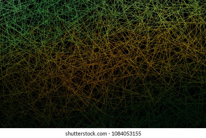 Dark Green, Yellow vector abstract colorful background, which consist of triangles. Pattern with colored triangles on white background.