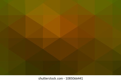 Dark Green, Yellow vector abstract polygonal template. Shining colored illustration in a new style. That pattern can be used as a part of a brand book.
