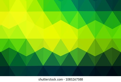 Dark Green, Yellow vector abstract polygonal pattern. Polygonal abstract illustration with gradient. Pattern for a brand book's backdrop.