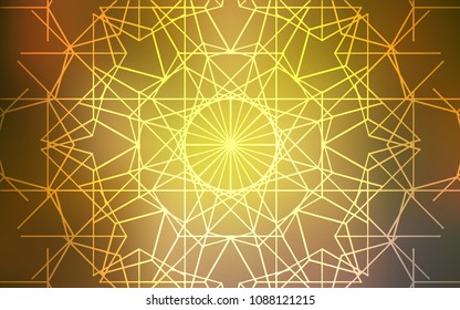 Dark Green, Yellow vector abstract doodle background. Glitter abstract illustration with doodles and lines drawn by child. The pattern can be used for wallpapers and coloring books.