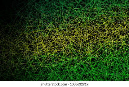 Dark Green, Yellow vector abstract colorful background, which consist of triangles. Pattern with colored triangles on white background.