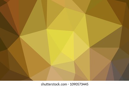 Dark Green, Yellow vector abstract mosaic backdrop. Elegant bright polygonal illustration with gradient. Brand new style for your business design.