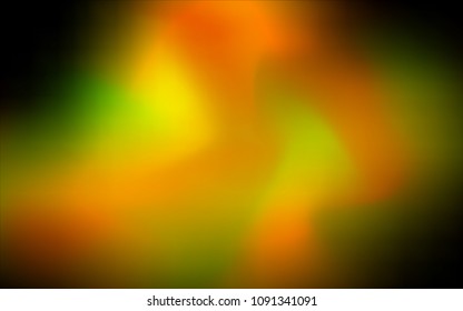 Dark Green, Yellow vector abstract blurred cover. A vague abstract illustration with gradient. The best blurred design for your business.