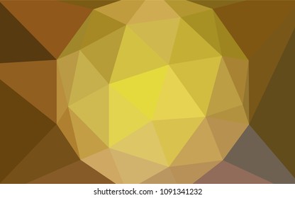 Dark Green, Yellow vector abstract mosaic pattern. Creative illustration in halftone style with triangles. Triangular pattern for your design.