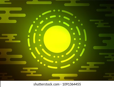 Dark Green, Yellow vector abstract doodle background. A vague abstract illustration with doodles in Indian style. The completely new template can be used for your brand book.