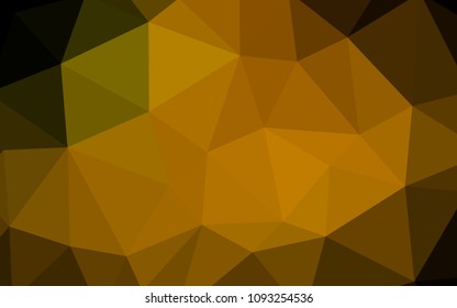 Dark Green, Yellow vector abstract mosaic backdrop. Triangular geometric sample with gradient.  Template for cell phone's backgrounds.