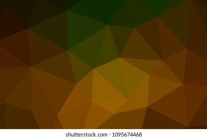 Dark Green, Yellow vector abstract polygonal background. A sample with polygonal shapes. Template for cell phone's backgrounds.