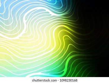 Dark Green, Yellow vector abstract doodle background. Geometric doodle illustration in Origami style with gradient. The pattern can be used for wallpapers and coloring books.