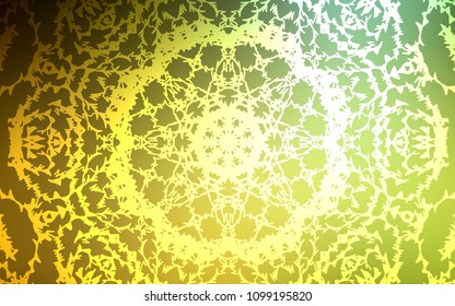 Dark Green, Yellow vector abstract doodle wallpaper. Brand-new colored illustration in blurry style with doodles drawn by child. A new texture for your design.