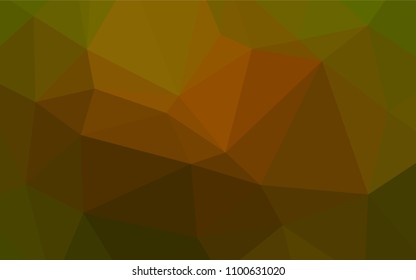 Dark Green, Yellow vector abstract polygonal background. Colorful abstract illustration with gradient. Brand-new design for your business.