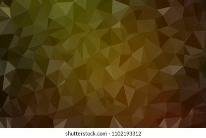 Dark Green, Yellow vector abstract mosaic pattern. Modern abstract illustration with triangles. Template for cell phone's backgrounds.