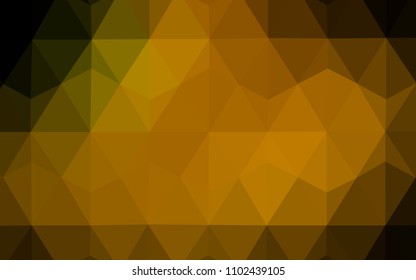 Dark Green, Yellow vector abstract mosaic background. Geometric illustration in Origami style with gradient.  A new texture for your web site.