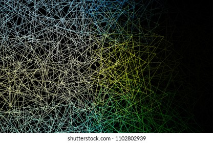 Dark Green, Yellow vector abstract colorful background, which consist of triangles. Pattern with colored triangles on white background.