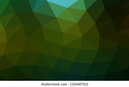 Dark Green, Yellow vector abstract polygonal background. A vague abstract illustration with gradient. The polygonal design can be used for your web site.