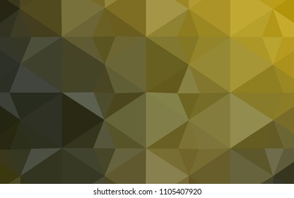 Dark Green, Yellow vector abstract polygonal template. Creative illustration in halftone style with triangles. Pattern for a brand book's backdrop.