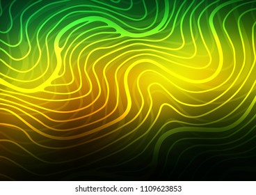 Dark Green, Yellow vector abstract doodle background. Sketchy hand drawn doodles on blurred background. A completely new design for your business.