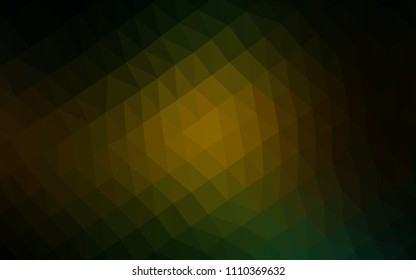 Dark Green, Yellow vector abstract mosaic pattern. A completely new color illustration in a vague style. A new texture for your design.