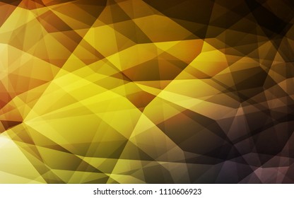 Dark Green, Yellow vector abstract mosaic pattern. Polygonal abstract illustration with gradient. A new texture for your web site.