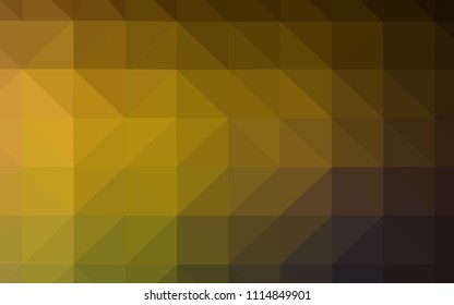Dark Green, Yellow vector abstract polygonal background. Creative geometric illustration in Origami style with gradient. Polygonal design for your web site.