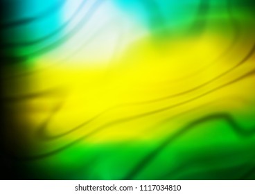 Dark Green, Yellow vector abstract blurred template. Colorful abstract illustration with gradient. The blurred design can be used for your web site.