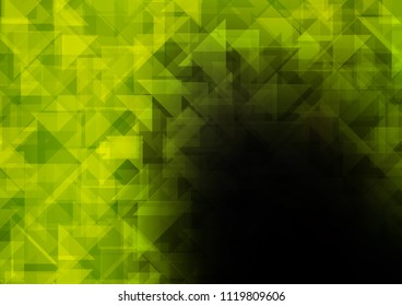 Dark Green, Yellow vector abstract polygonal abstract polygonal. Glitter abstract illustration with an elegant design. A completely new design for your business.