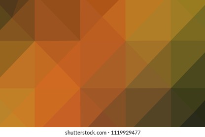 Dark Green, Yellow vector abstract mosaic background. Shining polygonal illustration, which consist of triangles. Brand-new design for your business.