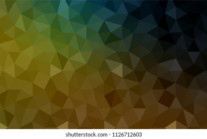 Dark Green, Yellow vector abstract mosaic pattern. Polygonal abstract illustration with gradient. Polygonal design for your web site.