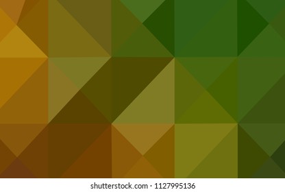 Dark Green, Yellow vector abstract mosaic backdrop. A completely new color illustration in a  polygonal style. A completely new template for your business design.