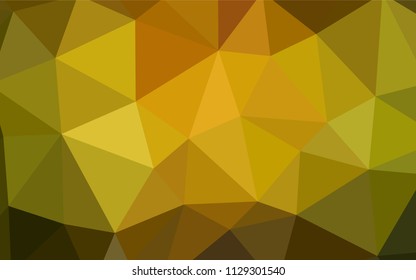 Dark Green, Yellow vector abstract polygonal background. Creative geometric illustration in Origami style with gradient. Template for cell phone's backgrounds.