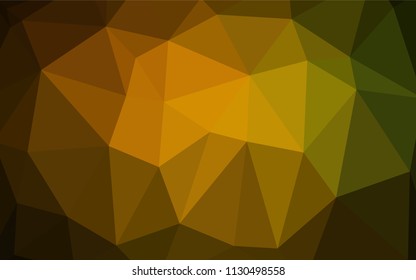 Dark Green, Yellow vector abstract polygonal background. Colorful illustration in polygonal style with gradient. A completely new design for your business.