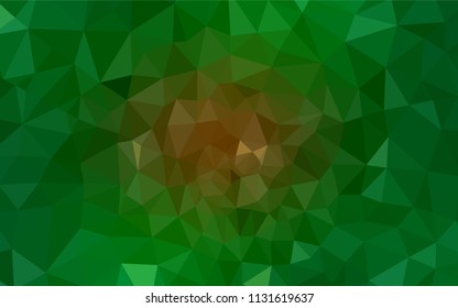 Dark Green, Yellow vector abstract mosaic background. A completely new color illustration in a polygonal style. Template for cell phone's backgrounds.