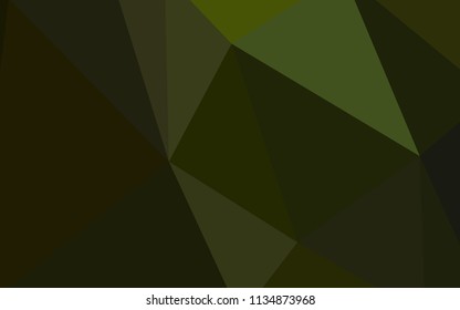 Dark Green, Yellow vector abstract mosaic backdrop. A completely new color illustration in a polygonal style. Brand new design for your business.