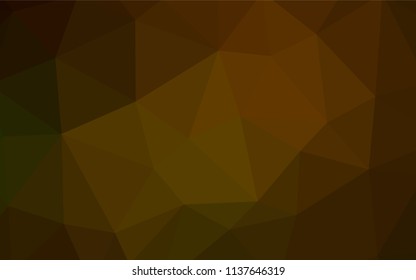 Dark Green, Yellow vector abstract polygonal pattern. Creative geometric illustration in Origami style with gradient. Polygonal design for your web site.