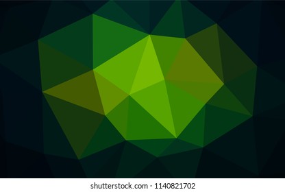 Dark Green, Yellow vector abstract mosaic pattern. Polygonal abstract illustration with gradient. New template for your brand book.