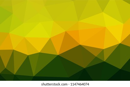 Dark Green, Yellow vector abstract mosaic background. Glitter abstract illustration with an elegant design. A completely new design for your business.