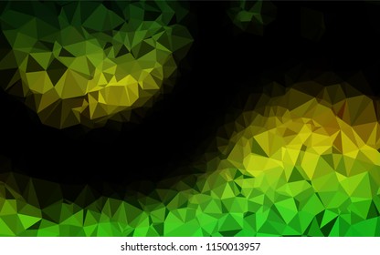 Dark Green, Yellow vector abstract mosaic background. Shining colored illustration in a Brand new style. The completely new template can be used for your brand book.