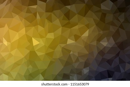 Dark Green, Yellow vector abstract polygonal background. Modern abstract illustration with triangles. Textured pattern for your backgrounds.