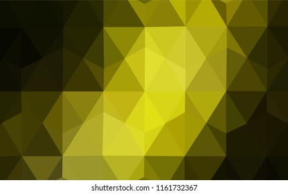 Dark Green, Yellow vector abstract polygonal template. Geometric illustration in Origami style with gradient.  Pattern for a brand book's backdrop.