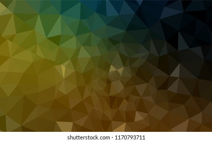 Dark Green, Yellow vector abstract polygonal background. Modern abstract illustration with triangles. Template for cell phone's backgrounds.
