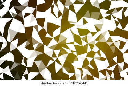 Dark Green, Yellow vector abstract polygonal background. Colorful illustration in polygonal style with gradient. Best triangular design for your business.