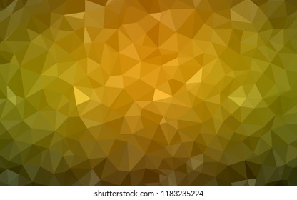 Dark Green, Yellow vector abstract mosaic background. Polygonal abstract illustration with gradient. Completely new template for your banner.