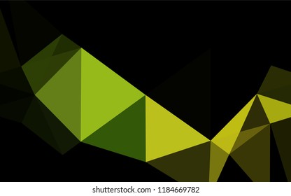 Dark Green, Yellow vector abstract mosaic pattern. Glitter abstract illustration with an elegant design. A completely new design for your business.