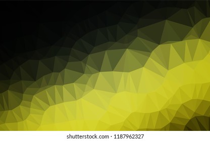 Dark Green, Yellow vector abstract polygonal cover. A vague abstract illustration with gradient. A completely new template for your business design.