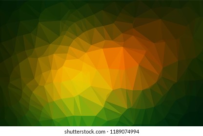 Dark Green, Yellow vector abstract mosaic background. Colorful abstract illustration with gradient. Brand new design for your business.