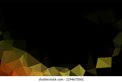 Dark Green, Yellow vector abstract mosaic backdrop. Creative illustration in halftone style with gradient. The elegant pattern can be used as part of a brand book.