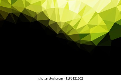 Dark Green, Yellow vector abstract mosaic backdrop. A vague abstract illustration with gradient. A completely new template for your business design.
