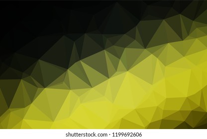 Dark Green, Yellow vector abstract polygonal texture. Shining colored illustration in a Brand new style. The polygonal design can be used for your web site.